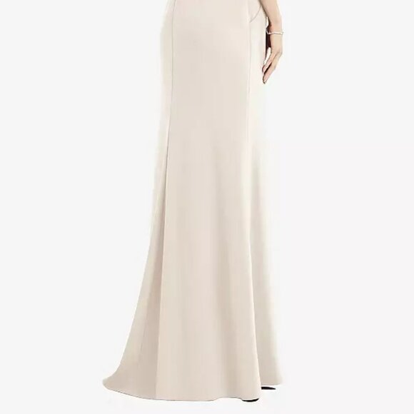 After Six 6824...V-Back Spaghetti Strap Maxi Dress with Pockets....Oat...Size 6 - Picture 4 of 6